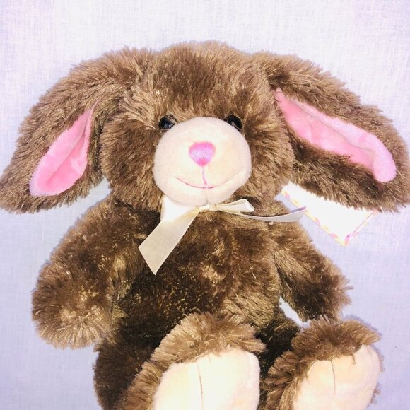 Build a Bear Miles Brown Bunny Rabbit Plush Stuffed Borders Easter 10" New - Picture 3 of 10